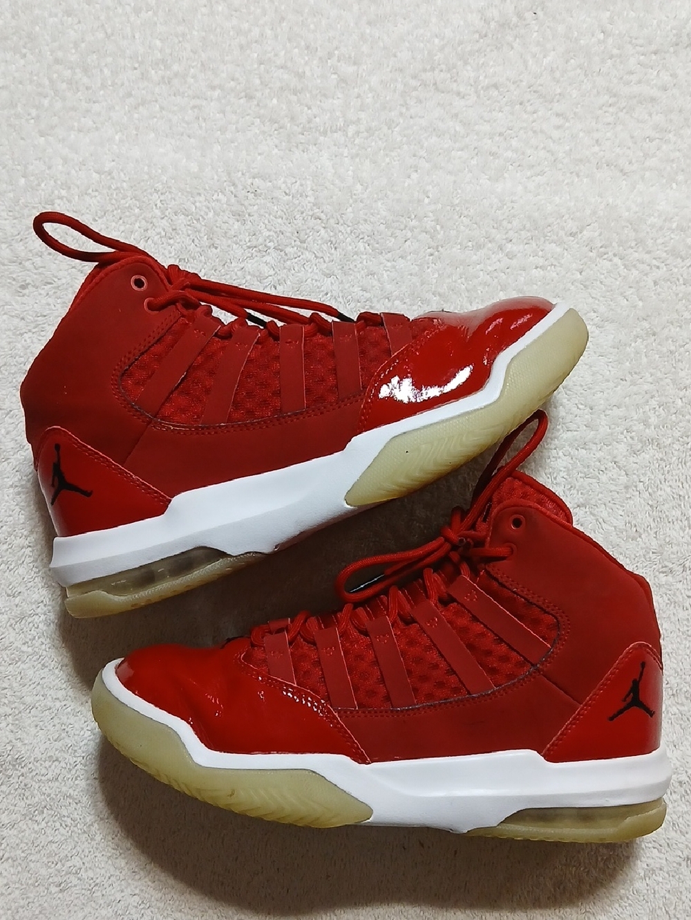 Nike Jordan Kids' Red High-Top Basketball Shoes Size 6Y